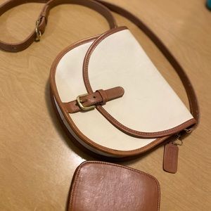 VINTAGE Coach Buckle Saddle bag WITH wallet